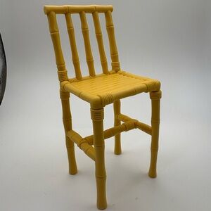 2005 Mattel Barbie Cali Girl Hawaiian Vacation House Chair G8593 – Yellow Bamboo